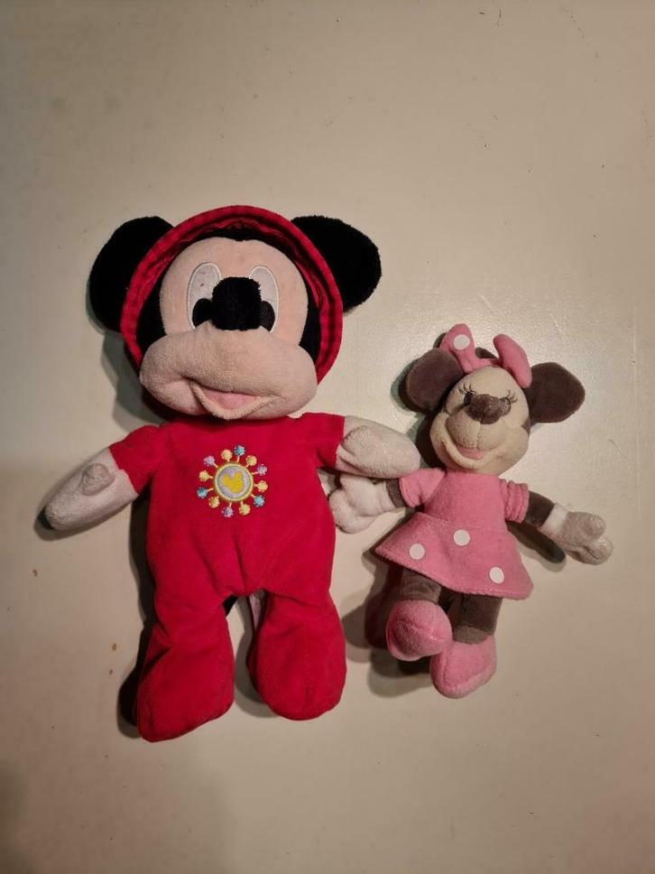 Mickey et Minnie Doudou GV78, Verzamelen, Disney, Gebruikt, Knuffel, Mickey Mouse, Ophalen of Verzenden