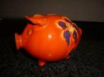 Tirelire vintage couluer orange en forme de cochon épargne, Collections, Utilisé, Enlèvement ou Envoi