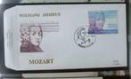 Enveloppe premier jour - F.D.C. - P1000 - Mozart - 1991, Timbres & Monnaies, Timbres | Europe | Belgique, Musique, Avec timbre
