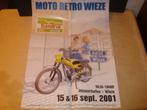 MOTO RETRO WIEZE 15 & 16 Septembre 2001 Poster - Affiche, Motoren, Handleidingen en Instructieboekjes, Overige merken