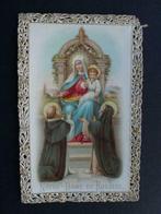 ancienne carte de prière Notre Dame du Rosaire, Envoi, Image pieuse