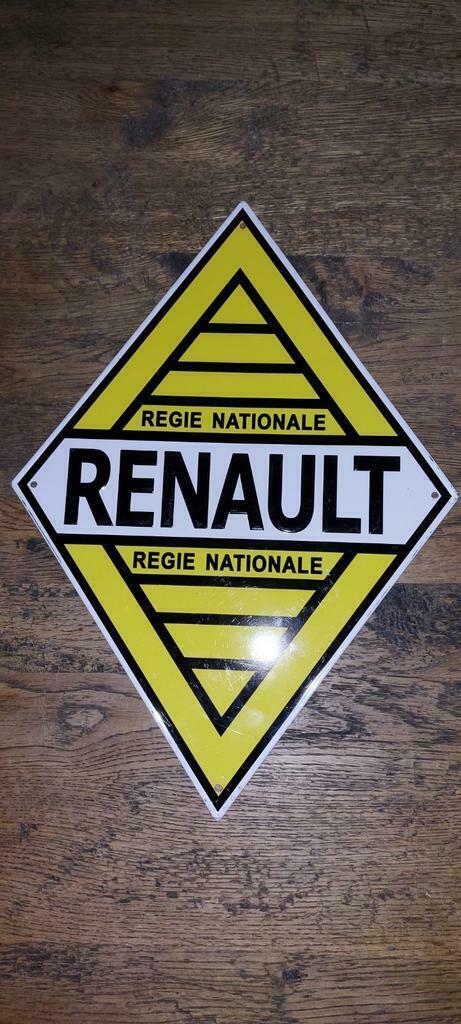 Enseigne publicitaire en métal Renault, Collections, Marques automobiles, Motos & Formules 1, Neuf, Voitures, Envoi