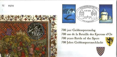 België 2002 - Numisletter OBP 3088 700 jaar Guldensporenslag, Timbres & Monnaies, Timbres | Europe | Belgique, Non oblitéré, Gomme originale