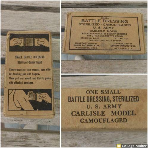 origineel US Army WO II item : small dressing Carlisle model, Collections, Objets militaires | Seconde Guerre mondiale, Enlèvement ou Envoi