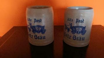 Chope à bière "en grés ", Verre ou Verres, Enlèvement ou Envoi, Poterie rustique, Poterie
