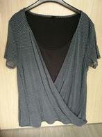 T-shirt bloes met topje - S.Oliver - maat 46., Kleding | Dames, S.Oliver, Zo goed als nieuw, Maat 46/48 (XL) of groter, Zwart