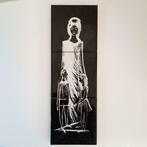 Vintage muurdecoratie met 3 tegels, Antiek en Kunst, Ophalen of Verzenden