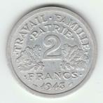 2 francs 1943 Frankrijk, Frankrijk, Ophalen of Verzenden, Losse munt