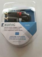 -Adaptateur 2 RCA male--Jack 3.5mm femelle---Neuf et emballé, Enlèvement ou Envoi, Neuf, Moins de 2 mètres, Autres câbles