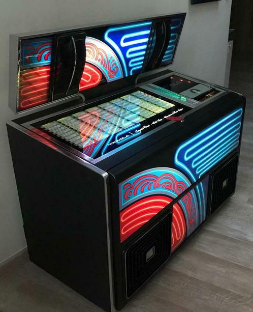 Jukebox rockola 464 van 1976, Verzamelen, Automaten | Jukeboxen, Gebruikt, Rock Ola, 1970 tot heden, Met singles, Ophalen