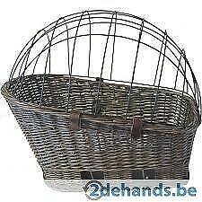 Rieten Fietsmand Met Rooster Grijs Voor Bagagerek, Dieren en Toebehoren, Honden-accessoires, Nieuw, Ophalen