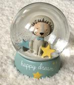 Boule à neige paillettes lion bébé enfant fille garçon vert