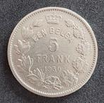 Belgium 1930 - 5 Fr/1 Belga VL/Albert I/Morin 383a - Pr/FDC, Timbres & Monnaies, Envoi, Monnaie en vrac