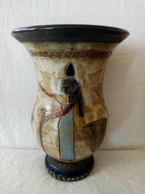 Vase neo égyptien en grès Roger Guérin(1896/1954) 29cm, Antiquités & Art, Antiquités | Vases, Enlèvement ou Envoi