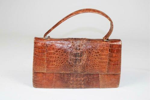 vintage handtas in krokodillenleder, Antiek en Kunst, Antiek | Kleding en Textiel, Dames, Ophalen of Verzenden