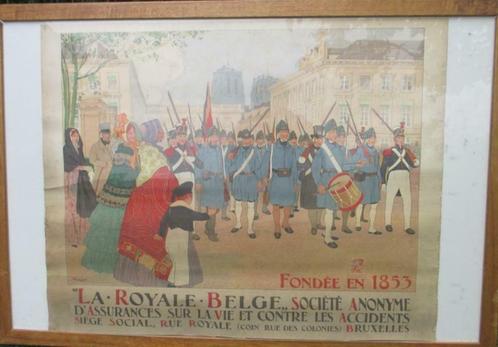 originele litho H. Cassiers Royale Belge verzekeringen, Antiek en Kunst, Kunst | Litho's en Zeefdrukken, Verzenden