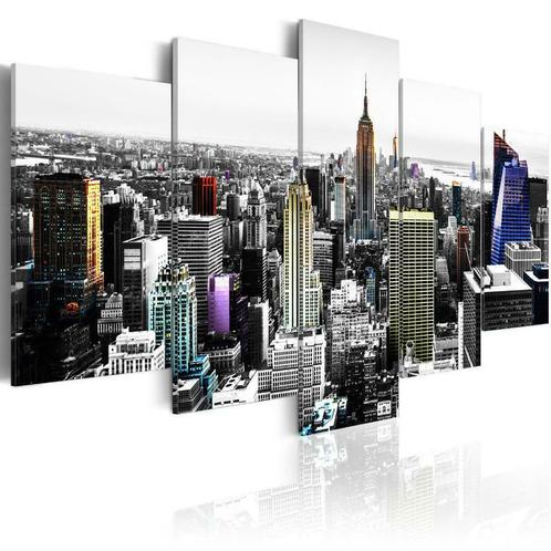 14 New York Stad XXL 5 Luik Canvas Schilderij 200x100 Nieuw, Antiek en Kunst, Kunst | Schilderijen | Abstract, Ophalen of Verzenden