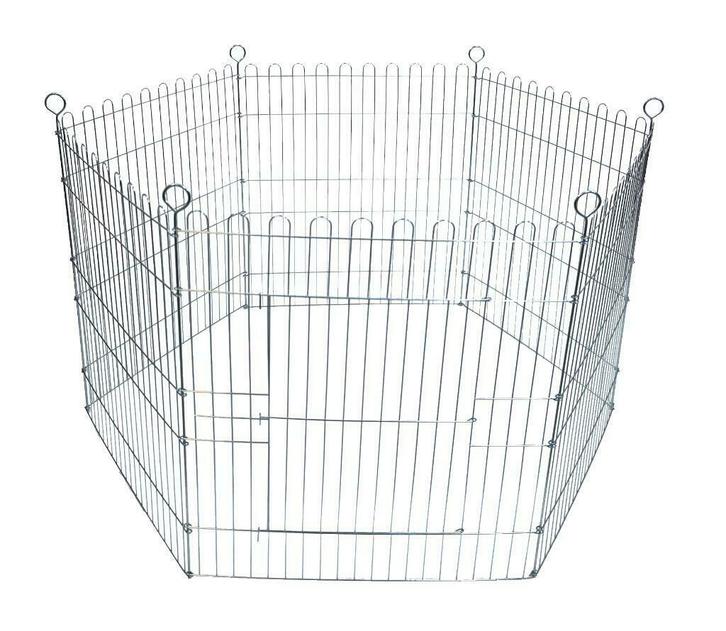 Puppyren 6-Delig Verzinkt, Dieren en Toebehoren, Hondenhokken, Nieuw, Hondenkennel, 65 tot 100 cm, 110 cm of meer, Ophalen