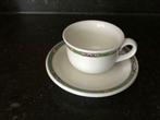 Villeroy&Boch mokkatas met bordje handgeschilderde boord, Ophalen of Verzenden, Zo goed als nieuw