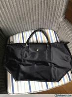 Longchamp le pliage Sarah Morris - handtas M, Handtassen en Accessoires, Verzenden, Gebruikt, Zwart, Handtas
