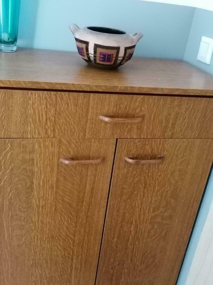 Top!retro mooi dressoir Kledingkast 2 deuren 1 lade massief, Huis en Inrichting, Kasten | Wandmeubels, Gebruikt, 100 tot 150 cm