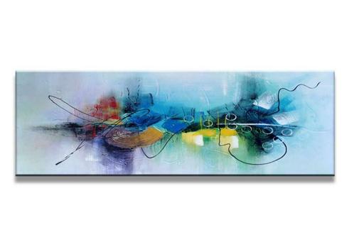 Nieuw canvas schilderij panorama Abstract 120 x 40 cm, Antiquités & Art, Art | Peinture | Abstraite, Envoi