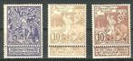 België 1896 Wereldtentoonstelling te Brussel OBP 71/73**, Postzegels en Munten, Postzegels | Europa | België, Orginele gom, Ophalen of Verzenden