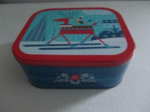 KERST DOOS, Verzamelen, Blikken, Zo goed als nieuw, Koek(jes), Ophalen of Verzenden