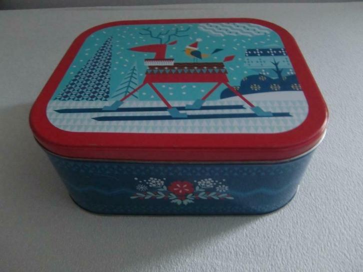 KERST DOOS, Collections, Boîte en métal, Comme neuf, Biscuits, Enlèvement ou Envoi