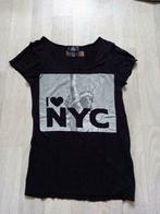 T-shirt Mango New York maat S, Vêtements | Femmes, T-shirts, Comme neuf, Manches courtes, Taille 36 (S), Noir