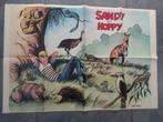 Sandy et Hoppy (Lambil) - poster BD - 1970, Collections, Posters & Affiches, Comme neuf, Autres sujets/thèmes, Enlèvement ou Envoi