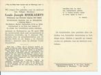 RP Louis Joseph Roekaerts 1892-1961 ere-reserve majoor, Carte de condoléances, Envoi