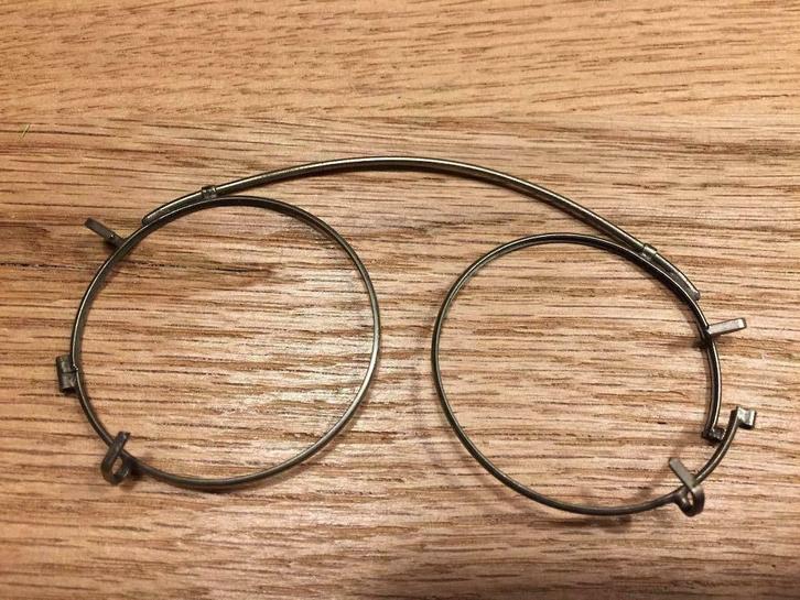 Antiek / vintage voorzet zonnebril montuur, zie beschrijving, Antiek en Kunst, Curiosa en Brocante, Ophalen of Verzenden