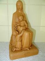 Antiek Mariabeeld met Jezus en Johannes curiosa kunst 1900, Antiek en Kunst, Antiek | Religieuze voorwerpen, Ophalen of Verzenden