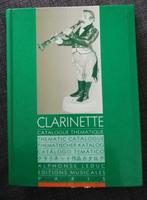 Clarinette (catalogue thématique) •	GRAND FORMAT (bis), Livres, Musique, Autres sujets/thèmes, Utilisé, Enlèvement ou Envoi