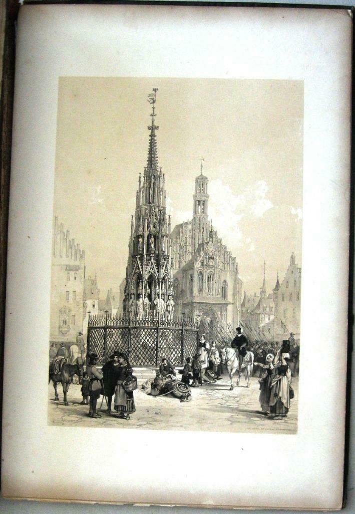 Sketches in Belgium and Germany 1840 Haghe 26 Lithografieën, Antiquités & Art, Antiquités | Livres & Manuscrits, Enlèvement ou Envoi