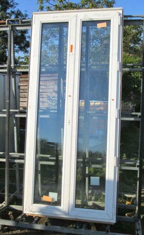pvc terrasraam ,raam , chassis 105 x 235 wit / dennengroen, Doe-het-zelf en Bouw, Raamkozijnen en Schuifdeuren, Nieuw, Deurkozijn