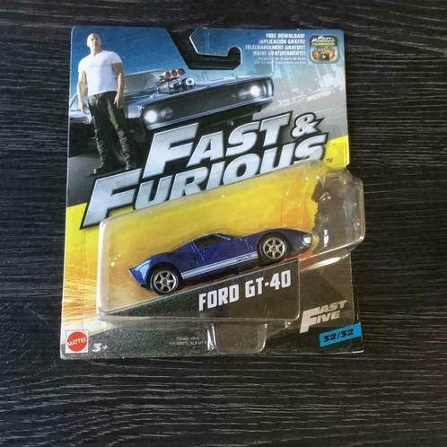Fast & Furious Mattel Modelauto Ford GT-40 32/32 Fast Five, Verzamelen, Film en Tv, Nieuw, Film, Beeldje, Replica of Model, Ophalen of Verzenden