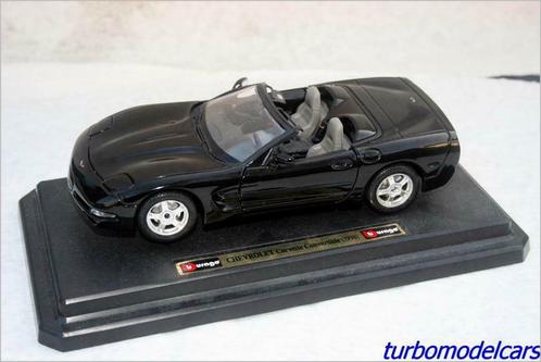 Chevrolet Corvette Convertible 1998 1/24 Burago, Hobby & Loisirs créatifs, Voitures miniatures | 1:24, Comme neuf, Voiture, Burago