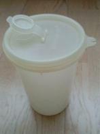 Vintage/rétro Tupperware bewaarpot/doos - laag, Ophalen of Verzenden, Gebruikt, Wit, Bak of Kom