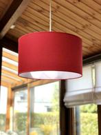Lampe lumière abat jour rouge blanc Deco design 40cm, Maison & Meubles, Comme neuf, Rond, Design, Rouge