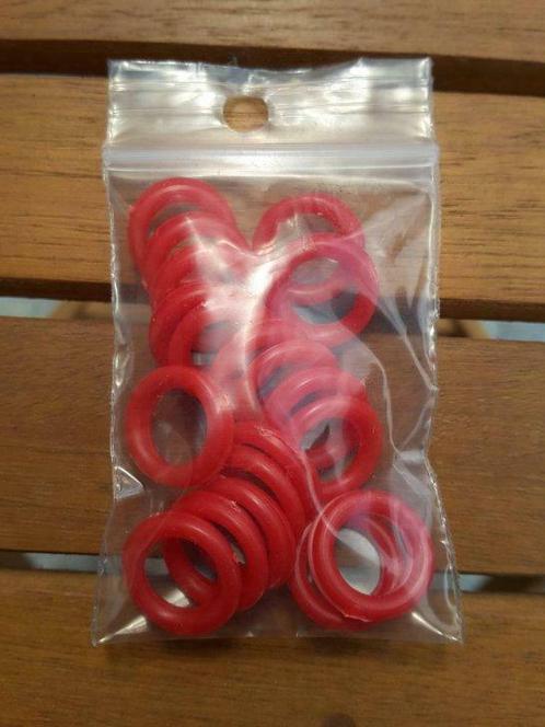 anneaux plastic rouge diamètre 9 / 14 mm - 20 pièces, Hobby & Loisirs créatifs, Hobby & Loisirs Autre, Neuf, Enlèvement ou Envoi