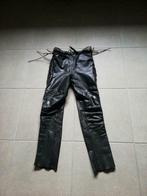 lederen broek met zijveters in zéér goede staat, dik leder, Zwart, Zo goed als nieuw, Lang, Ophalen