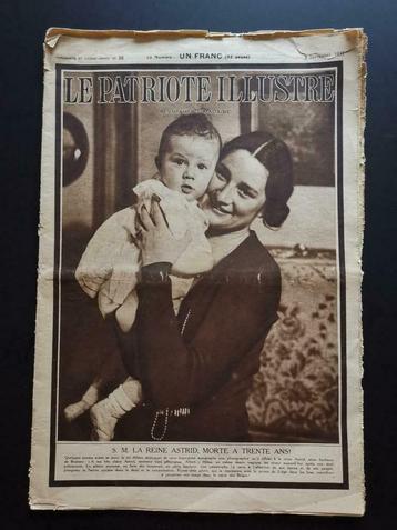 Patriote illustré 1935  Décès S.M. la Reine Astrid, Enlèvement ou Envoi, Utilisé, Magazine ou livre