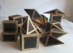 vintage geometrische kubistische vormen kubus ..school, Antiquités & Art, Curiosités & Brocante, Envoi
