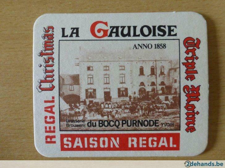 1 oud bierviltje La Gauloise brouwerij Du Bocq Purnode, Verzamelen, Biermerken, Gebruikt, Ophalen of Verzenden