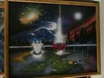Schilderij - airbrush, Antiek en Kunst, Ophalen