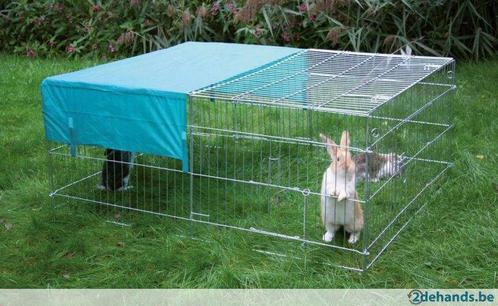 Buitenren voor konijnen incl. zonnebescherming - Agrodieren, Dieren en Toebehoren, Knaagdieren en Konijnen | Toebehoren, Ophalen of Verzenden