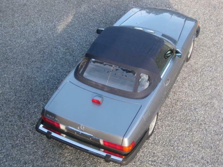 Mercedes SL 560 Cabrio 87  Pearl Grey Metallic 4 zit +Carfax, Auto's, Oldtimers, Bedrijf, Mercedes-Benz, Benzine, Cabriolet, 2 deurs