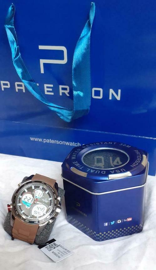 Paterson USA DUAL TIME chronograph, Bijoux, Sacs & Beauté, Montres | Hommes, Neuf, Montre-bracelet, Autres marques, Autres matériaux